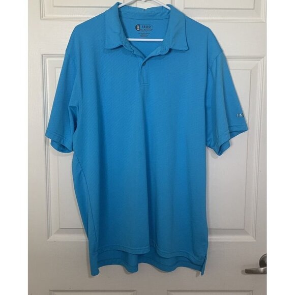 IZOD Size XL X-Treme Function Blue Golf XFG Polo Shirt Short Sleeve Lightweight - Picture 1 of 6